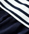 Bio-Babykleid aus Musselin und dichtem Jersey weiss MARSHMALLOW/blau SMOKING