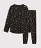 Rippstrick-Pyjama für Mädchen grau CAPECOD/gelb OR