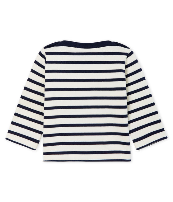 Ikonisches Baby-Streifenshirt unisex beige COQUILLE/blau SMOKING