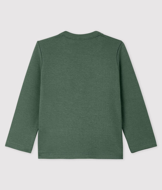 Langärmeliges Baby-T-Shirt aus Baumwolle für Jungen grün VALLEE