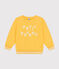 Kinder-Sweatshirt aus Molton für Mädchen und Jungen gelb DAISY