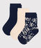 3 Paar Baby-Socken aus Baumwolle mit Blumenmotiv variante 1