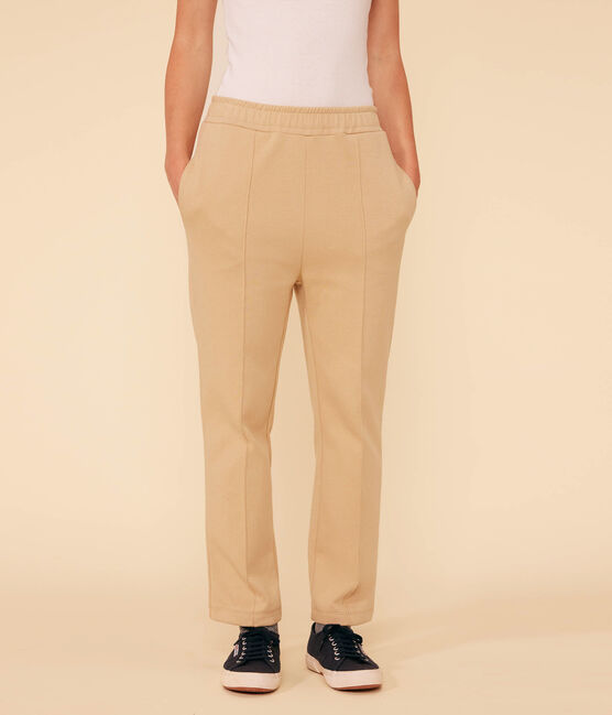 Damenhose aus Baumwolle  beige FACILE