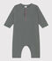Langer Baby-Overall aus gestepptem Doppeljersey grün THUYA