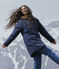 Damenparka mit Sherpafutter. blau SMOKING