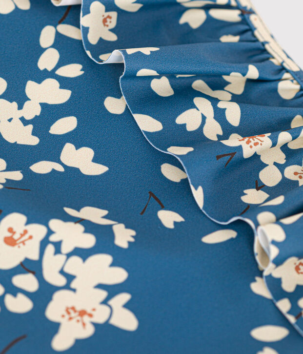 Kinder-Badeanzug mit Printmotiv f&uuml;r M&auml;dchen blau/vielfarbig