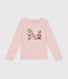 Langärmeliges Kinder-T-Shirt aus Rippstrick für Mädchen