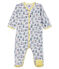 Baby-Strampler aus Rippstrick für Jungen grau POUSSIERE/weiss MULTICO
