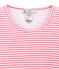 damen-langarmshirt aus woll/baumwollgemisch rosa CHEEK/weiss MARSHMALLOW