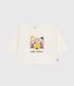 Langärmeliges Baby-T-Shirt aus Baumwolle mit Katzenmotiv