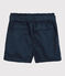Shorts zum Binden aus Baumwollserge für Mädchen blau SMOKING