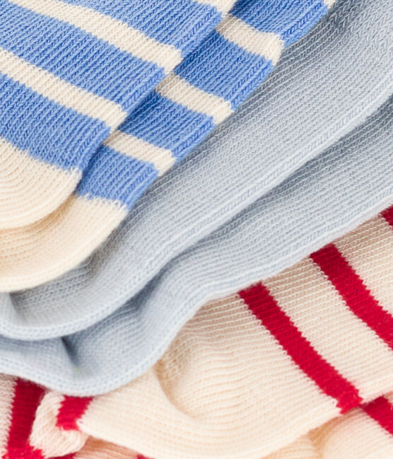 3er-Set gestreifte Babysocken aus Baumwolljersey variante 1