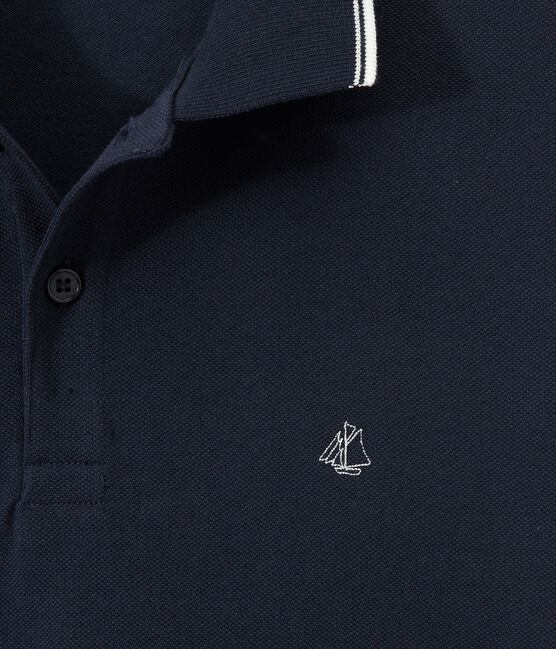 Kurzärmeliges poloshirt herren blau SMOKING