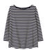 Gestreiftes Damen-Shirt aus schwerem Jersey