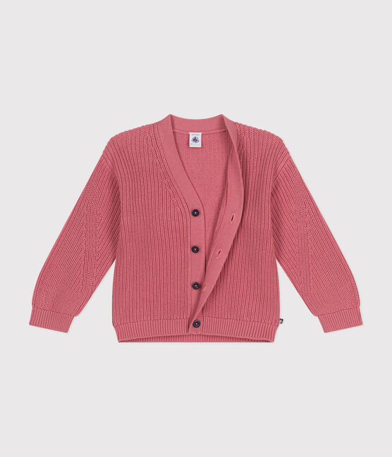 Kinder-Cardigan aus Baumwolle für Mädchen rosa ROSEWOOD