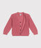 Kinder-Cardigan aus Baumwolle für Mädchen rosa ROSEWOOD