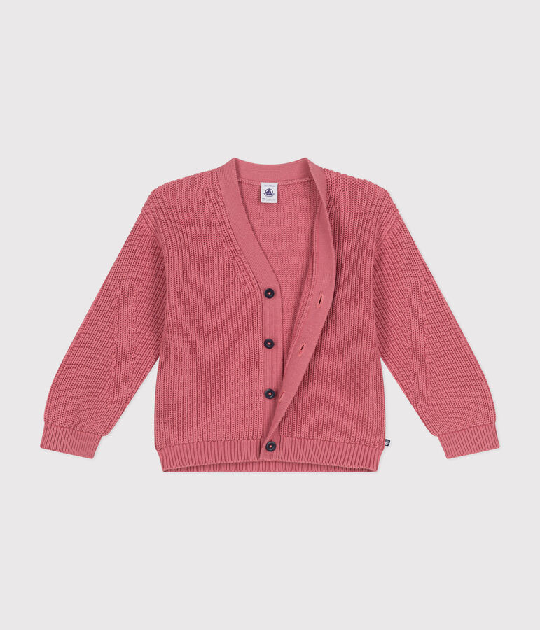Kinder-Cardigan aus Baumwolle f&uuml;r M&auml;dchen rosa