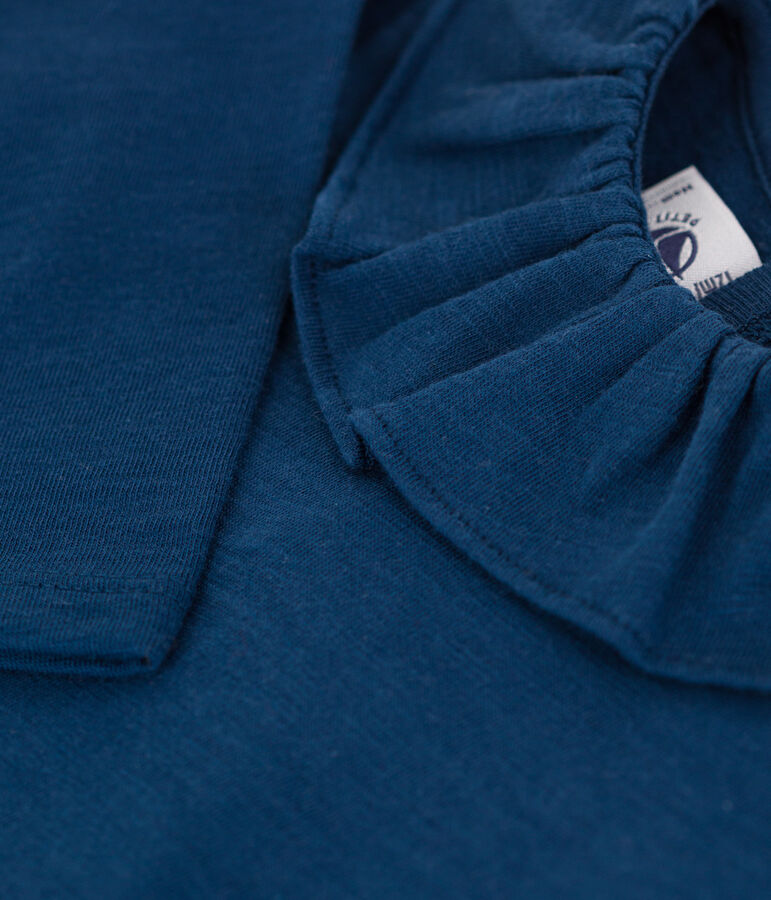 Lang&auml;rmelige Babybluse aus geflammtem Jersey blau INCOGNITO