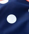 Baby-Badeanzug auf recyceltem Material blau MEDIEVAL/weiss MARSHMALLOW