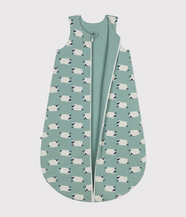 Baby-Schlafsack aus Baumwolle TOG-Wert-Wert 2,5 gr&uuml;n/vielfarbig