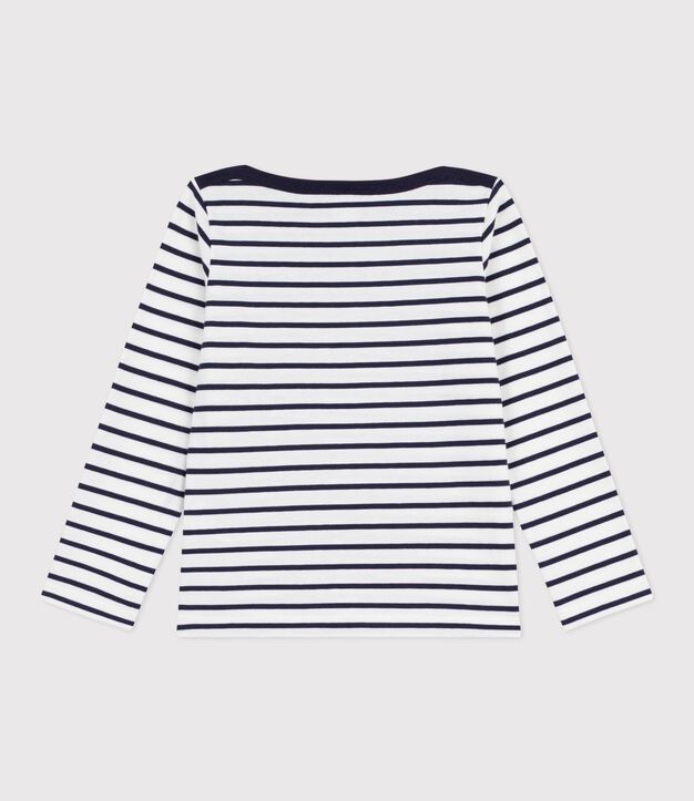 ikonisch Streifenshirt Marini&egrave;re f&uuml;r Kinder aus fester Baumwollstoff weiss/blau