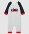 Langer Baby-Overall für Jungen grau BELUGA/blau SMOKING