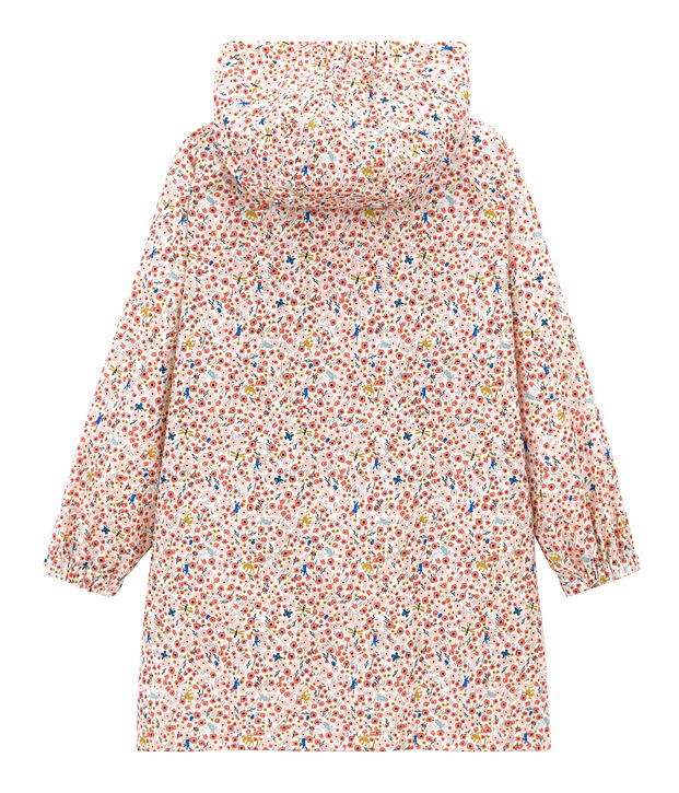 Winddichte Kinderjacke M&auml;dchen weiss/vielfarbig