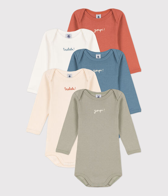5er-Set langärmelige Baby-Bodys Youpi aus Baumwolle variante 1