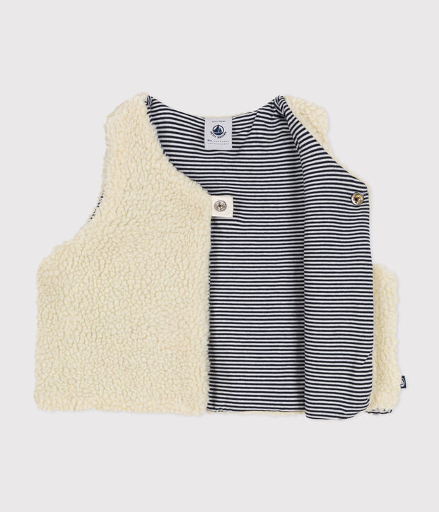 Baby-Weste aus Sherpa naturfarben