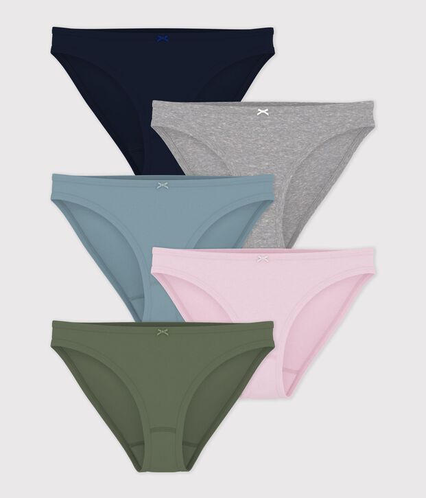 Set Damen-Slips aus Baumwolle vielfarbig