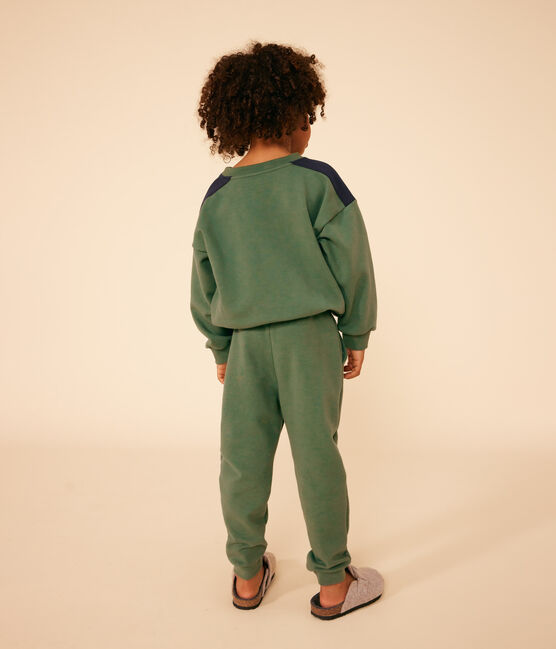 Kinder-Sweatshirt aus Molton für Jungen grün CROCO