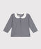 Baby-Bluse mit Kragen aus Baumwolle blau SMOKING/weiss MARSHMALLOW