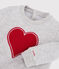 Baby-Sweatshirt aus Molton grau BELUGA CHINE