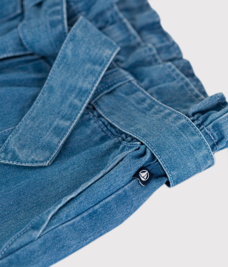 Kinder-Shorts aus leichtem Denim f&uuml;r M&auml;dchen blau