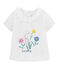 Einfarbiges Baby-T-Shirt für Mädchen weiss MARSHMALLOW/weiss MULTICO