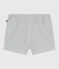 Baby-Shorts aus gestreiftem Seersucker weiss MARSHMALLOW/blau BRUT