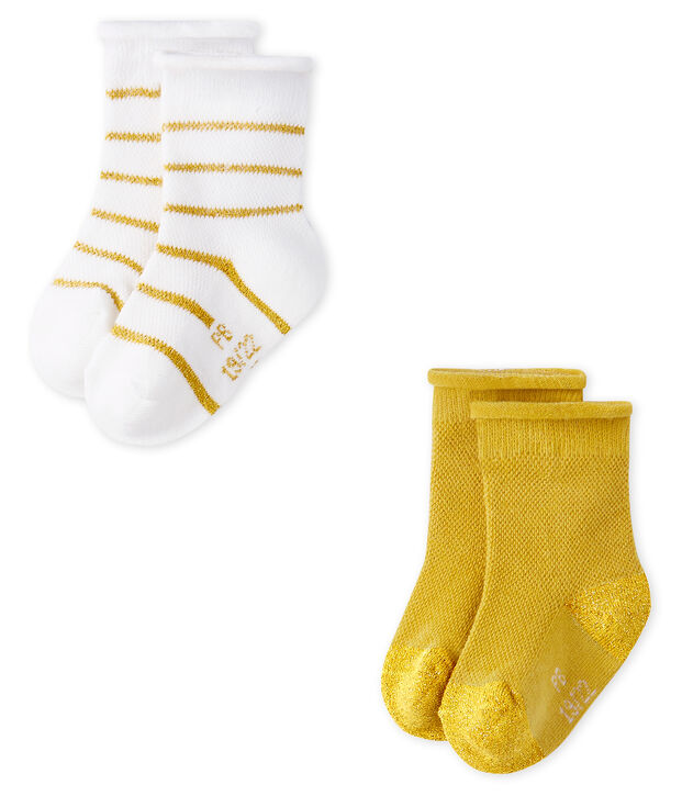 2er-Set leichte Kinderstr&uuml;mpfe Baby M&auml;dchen vielfarbig