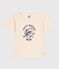 Kurzärmeliges Kinder-T-Shirt aus feinem Jersey für Jungen naturfarben AVALANCHE