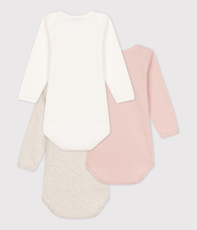 Lang&auml;rmlige Baby-Bodys aus Baumwolle im 3er-Set variante 1