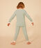 Unifarbener Kinderpyjama aus Baumwolle grün HERBIER