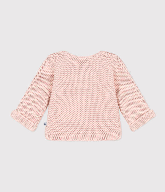 Baby-Cardigan kraus rechts gestrickt rosa SALINE