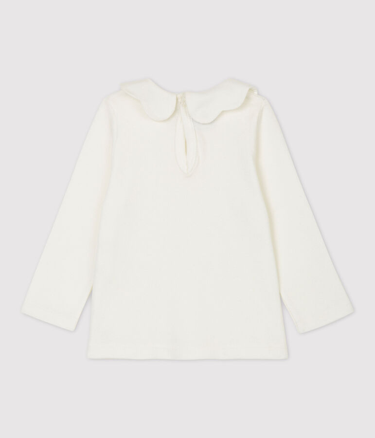Baby-Bluse aus Baumwolle. weiss