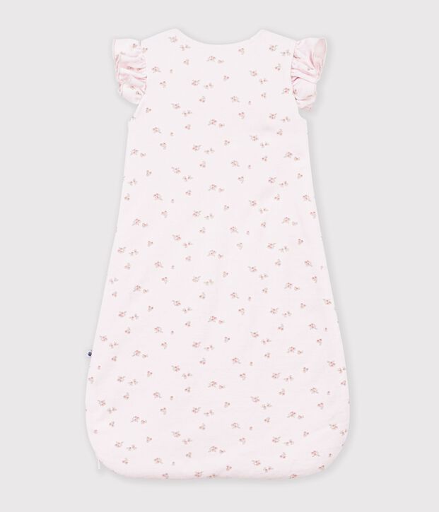 Babyschlafsack aus Nicki mit Blumenmotiv TOG-Wert 3 rosa/vielfarbig