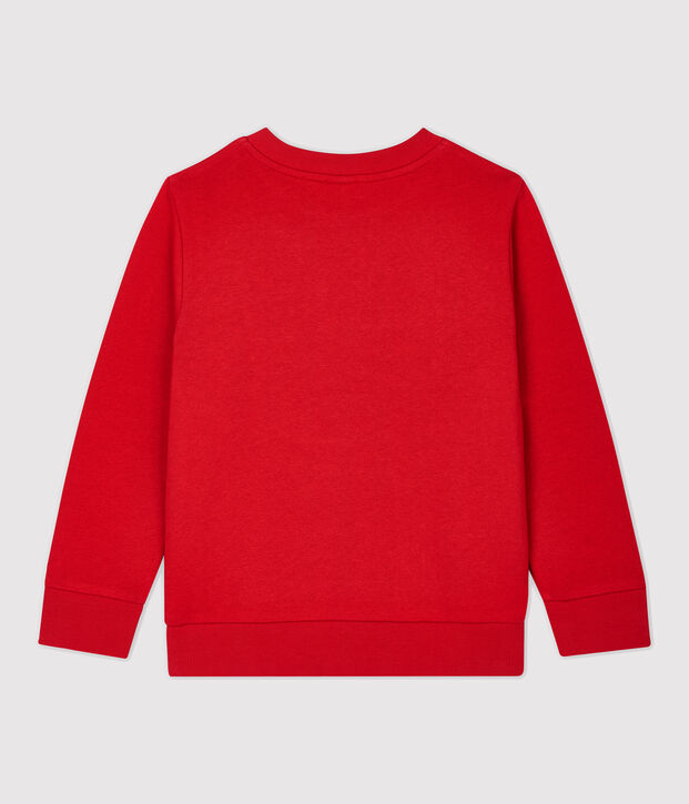 Kinder-Sweatshirt aus Molton f&uuml;r Jungen rot
