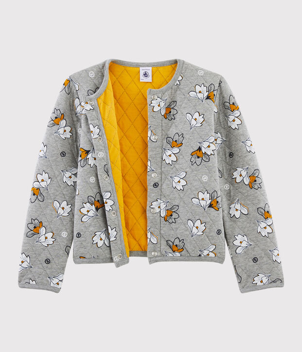Schlauch-Cardigan f&uuml;r M&auml;dchen grau/vielfarbig