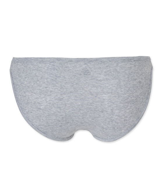 Damen-Slip aus Baumwolle grau FUMEE CHINE