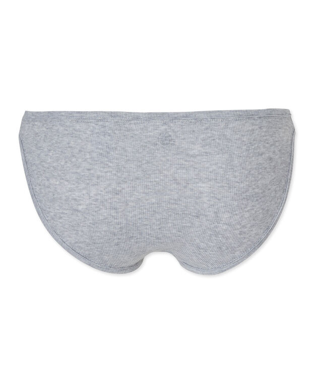 Damen-Slip aus Baumwolle grau