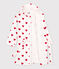 Bademantel aus Frottee mit Herzmotiv weiss MARSHMALLOW/rot TERKUIT