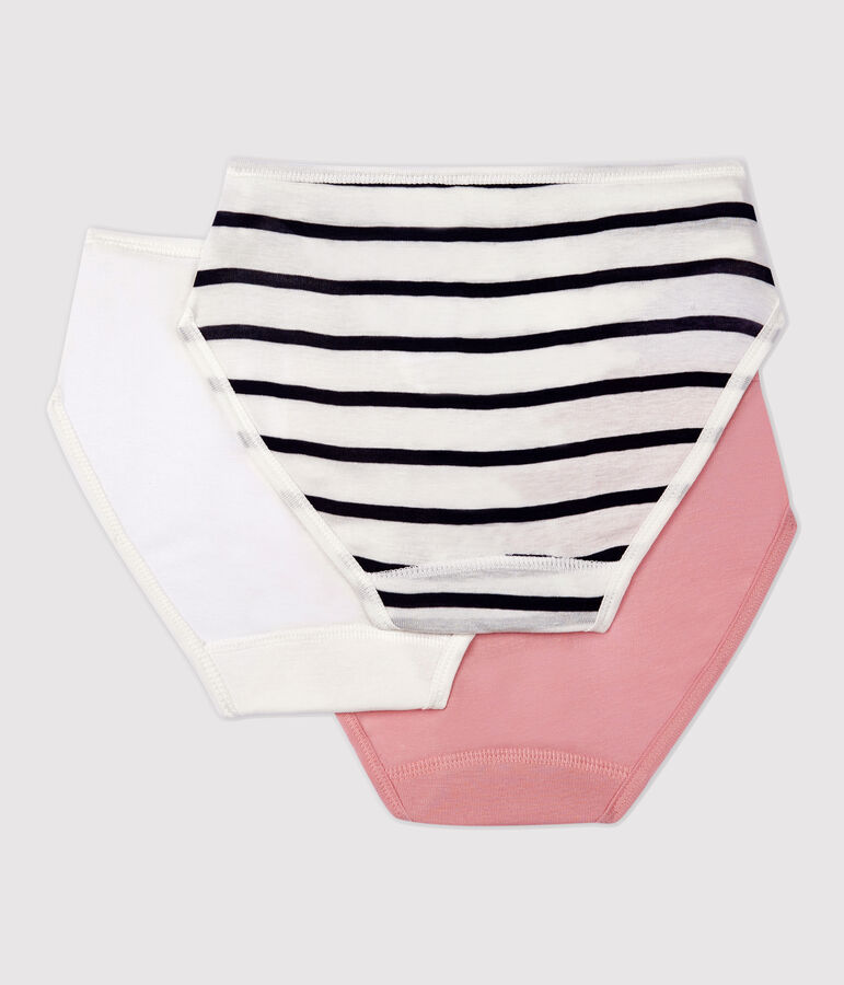 3er-Set Slips aus feiner Baumwolle Damen vielfarbig