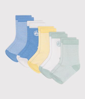 5er-Set Baby-Socken aus Baumwolle mit Streifen